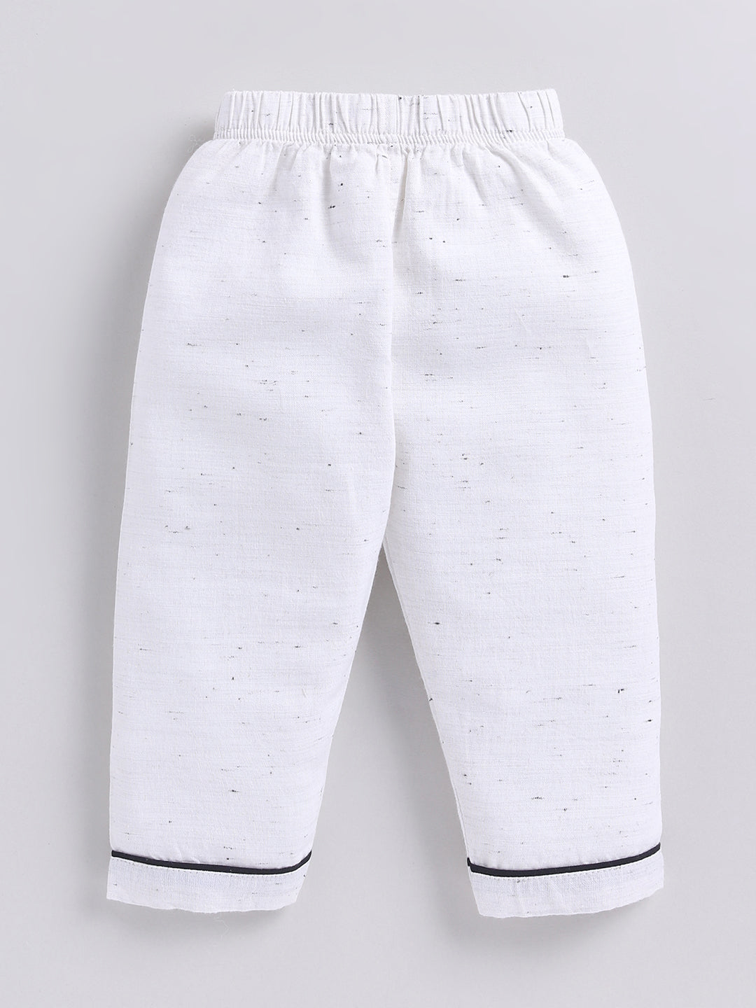 Off White Typography Cotton Full Sleeves Night Suit