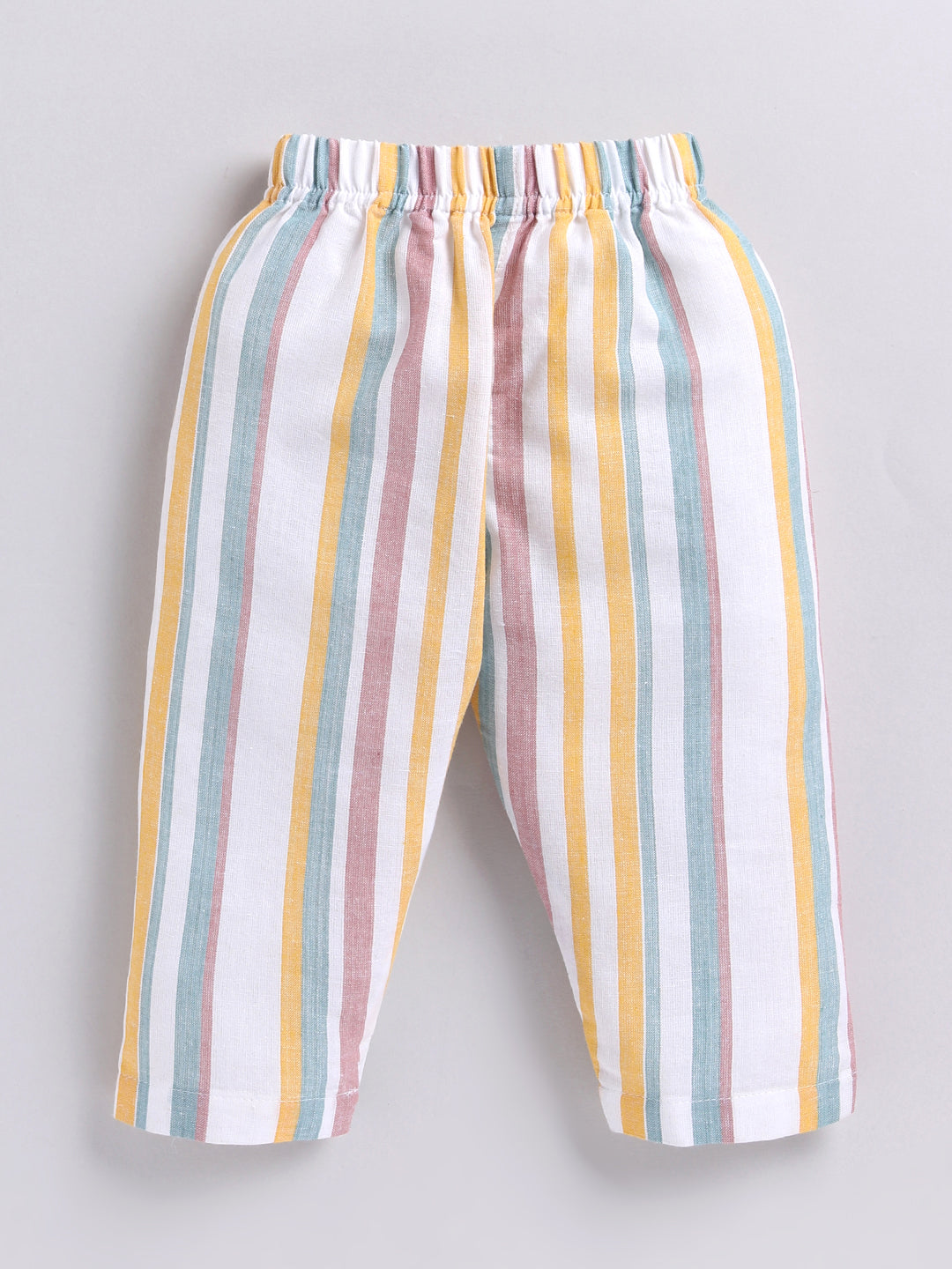 Multi Striped Cotton Full Sleeves Night Suit
