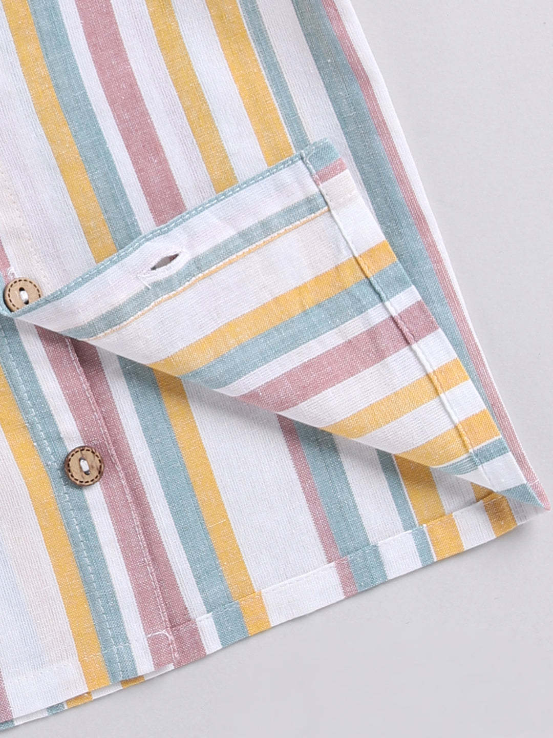 Multi Striped Cotton Full Sleeves Night Suit