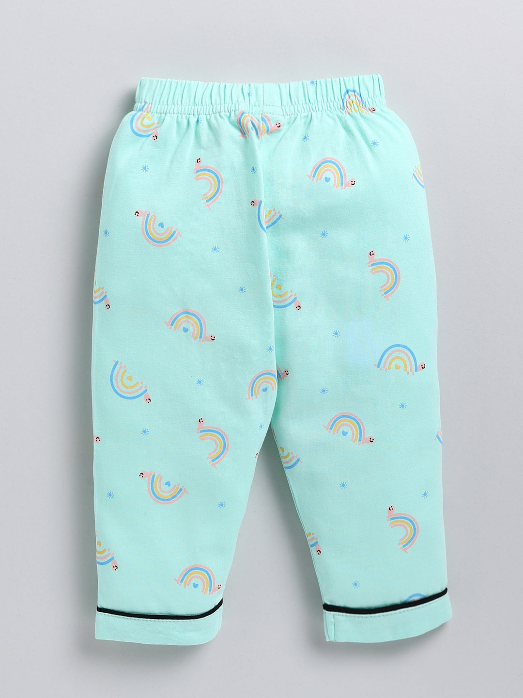 Sea Green Rainbow Full sleeve Night Suit