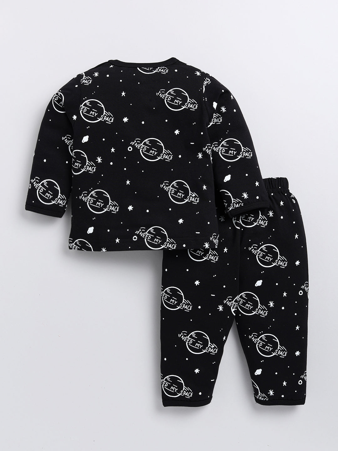 Black Space Theme Full Sleeve Night Suit