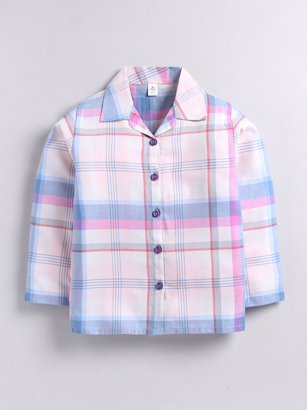 Multi Checked Cotton Full Sleeves Full Night Suit
