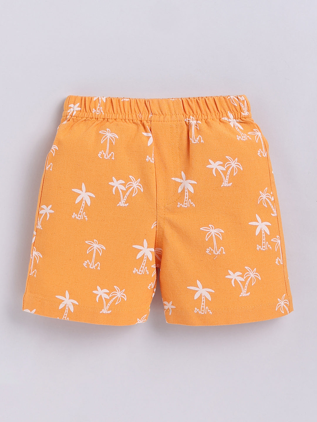 Orange Tropical Cotton Short Sleeves Co-ord Set
