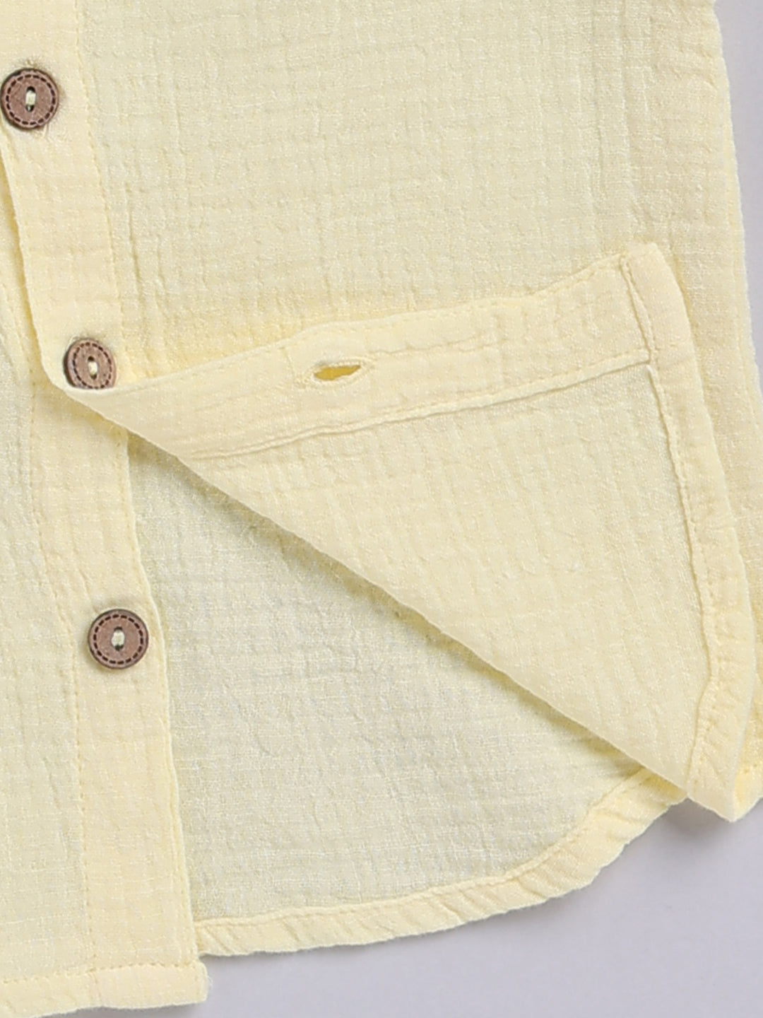 Yellow Solid Cotton Short Sleeves Co-ord Set