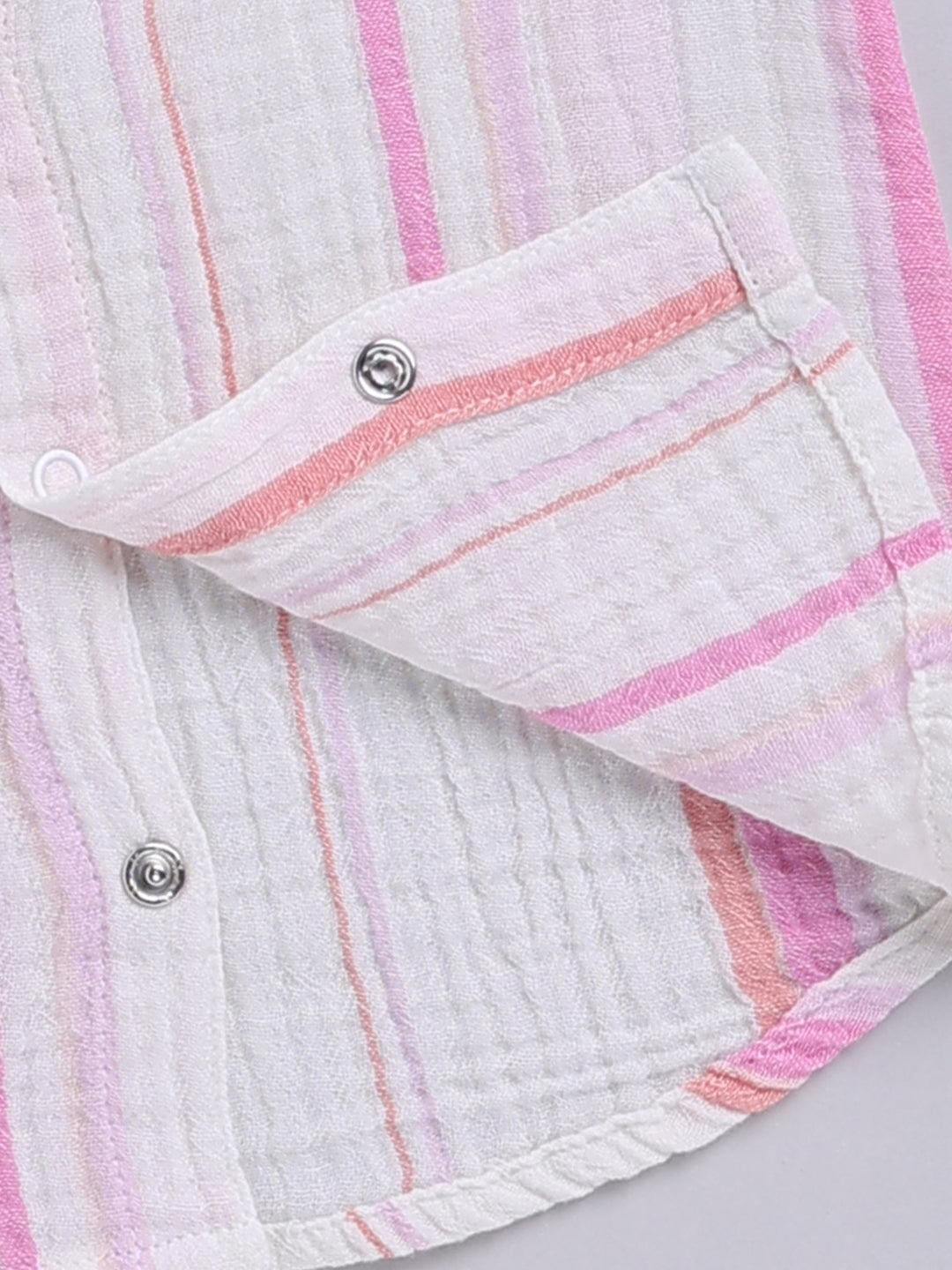 Multi Striped Cotton Short Sleeves Co-ord Set