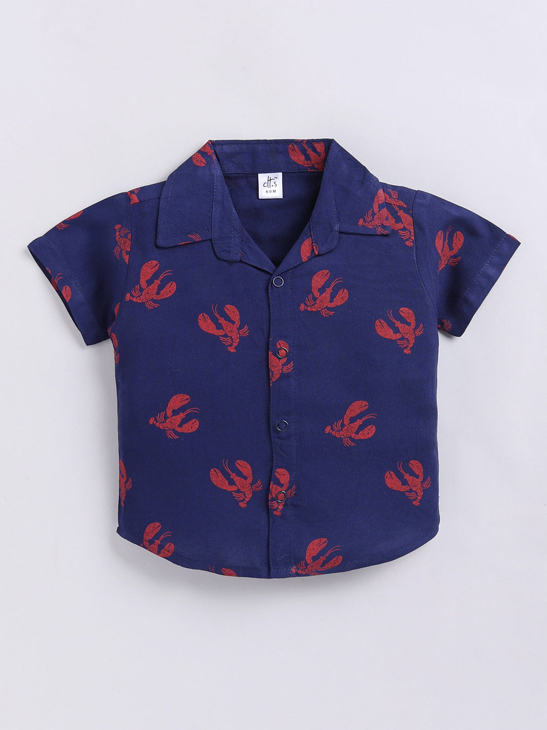 Blue Animal Print Cotton Short Sleeves Co-ord Set