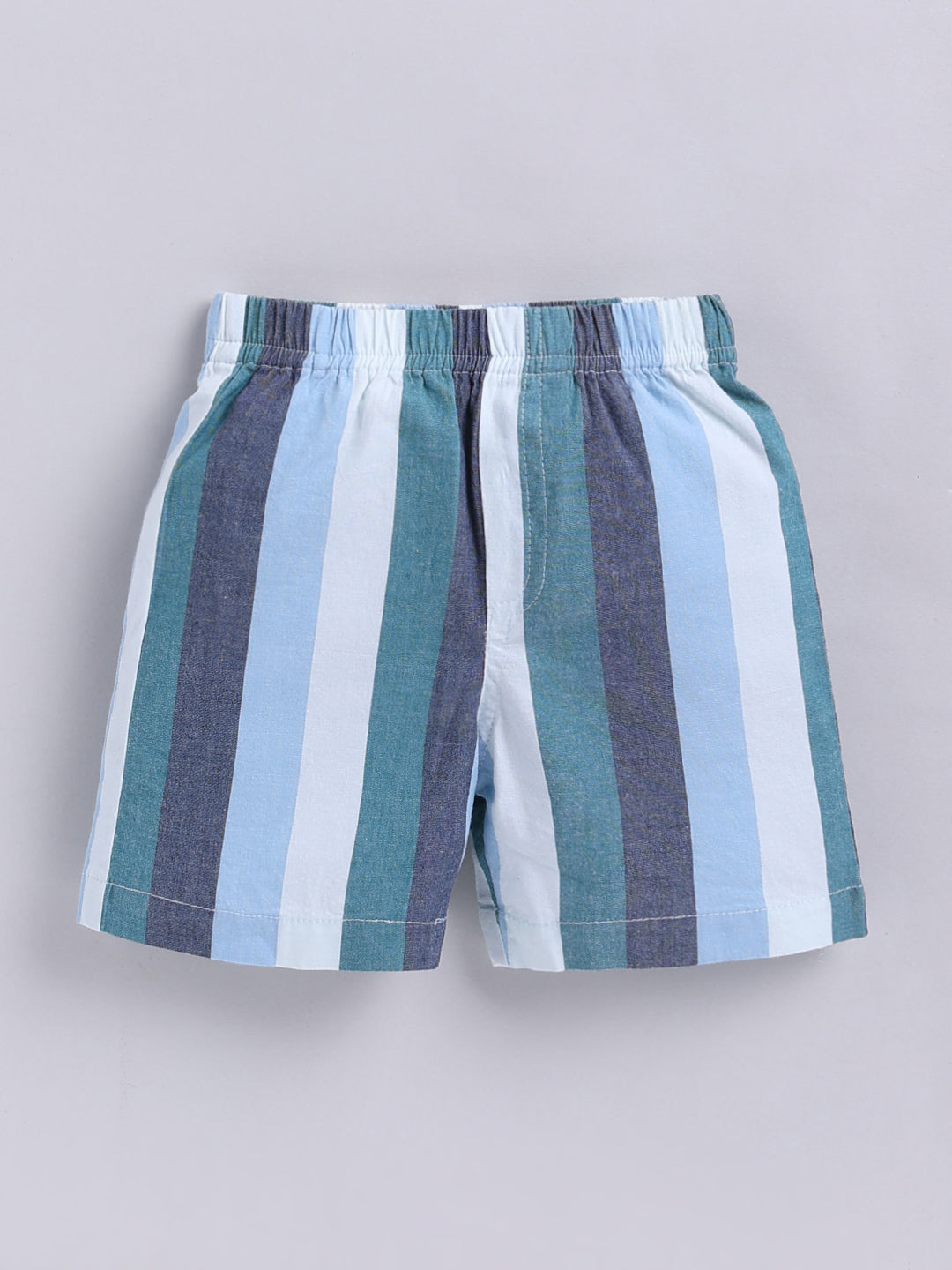 Multi Striped Cotton Short Sleeves Co-ord Set