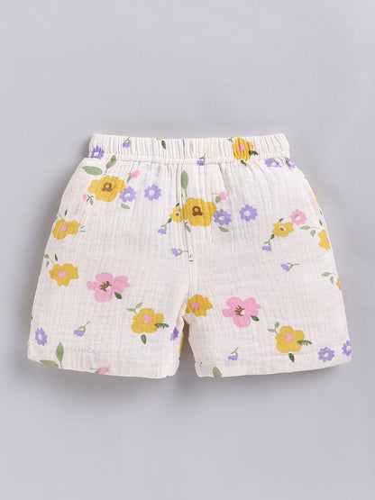 Multi Floral Cotton Short Sleeves Co-ord Set