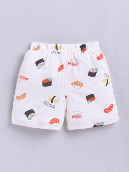 Multi Graphic Cotton Short Sleeves Co-ord Set