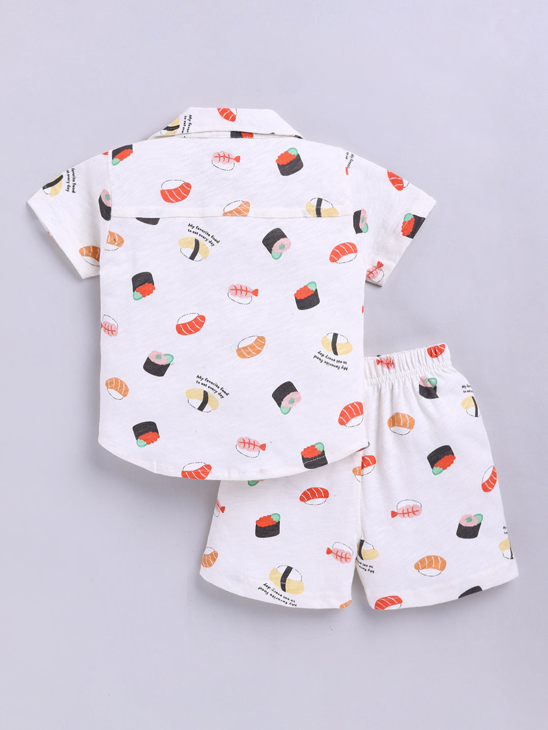 Multi Graphic Cotton Short Sleeves Co-ord Set