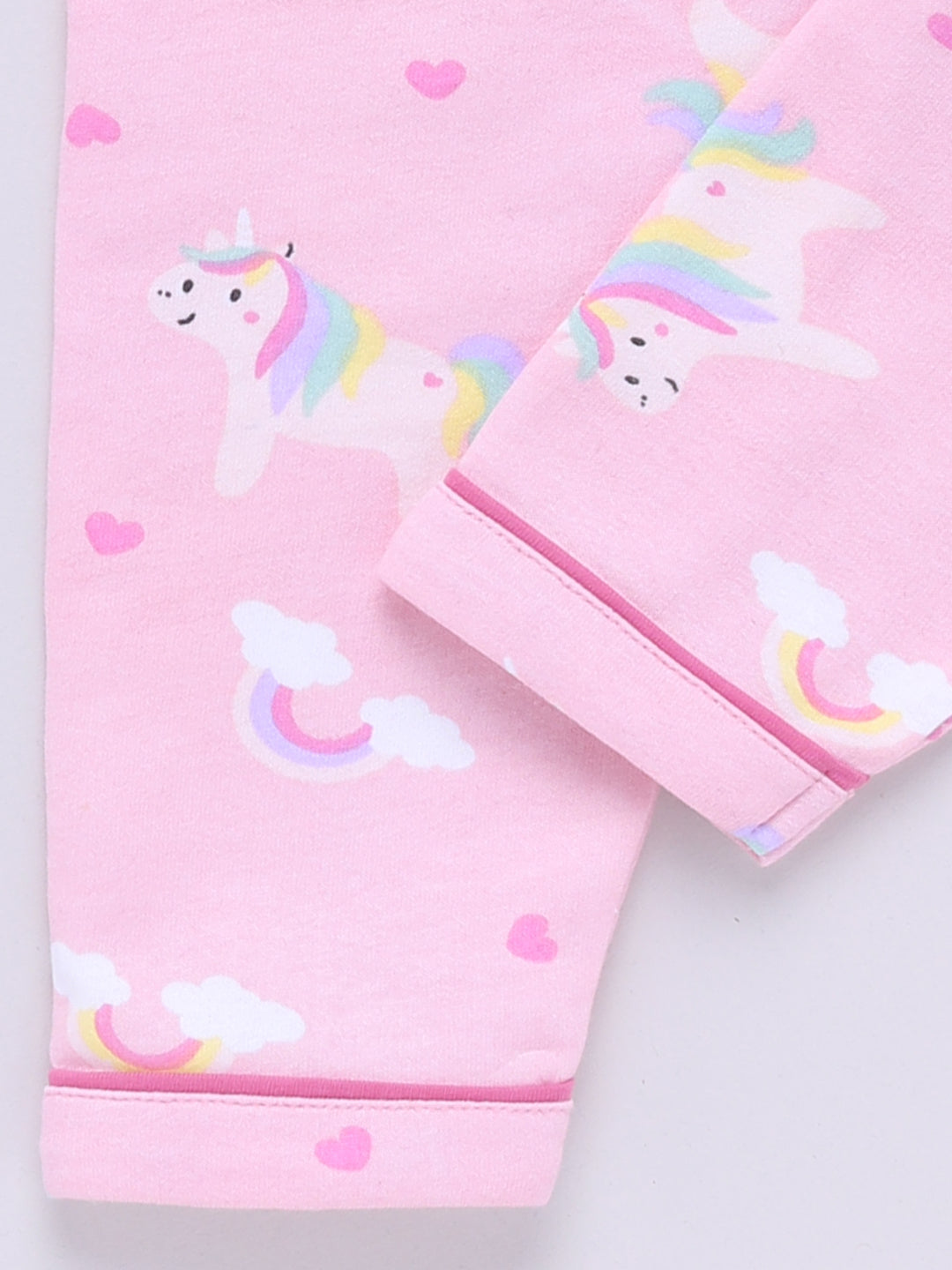 Pink Unicorn Full sleeve Night Suit