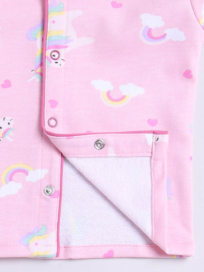 Pink Unicorn Full sleeve Night Suit