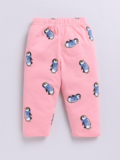 Pink Penguin Full sleeve Night Suit