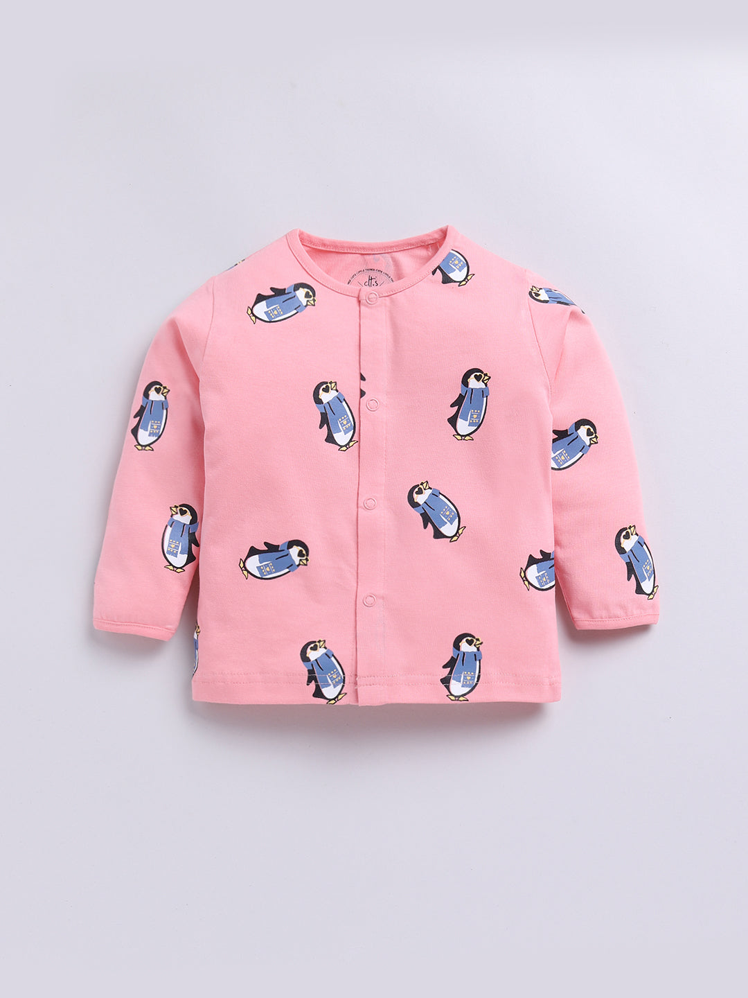 Pink Penguin Full sleeve Night Suit