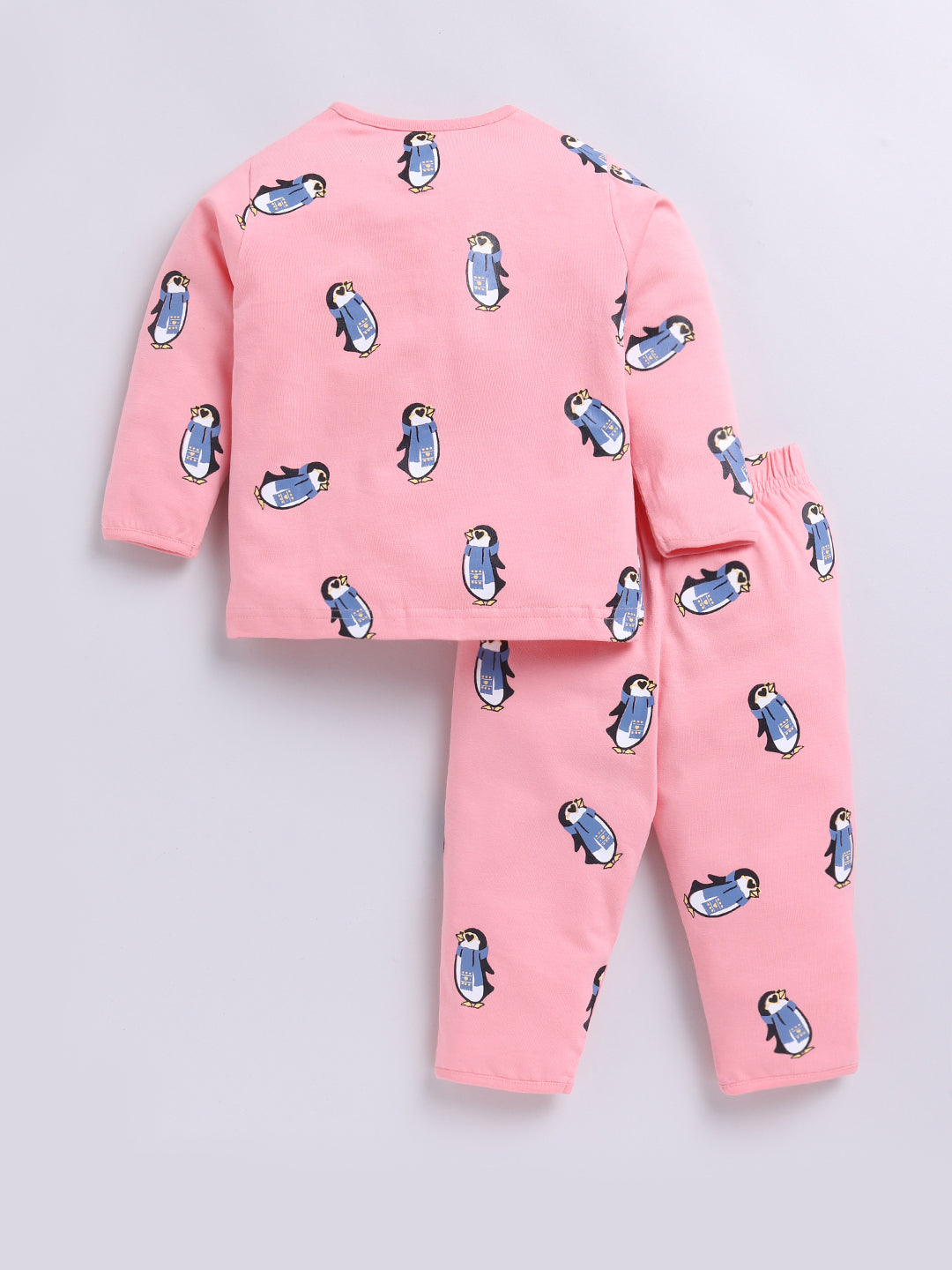 Pink Penguin Full sleeve Night Suit