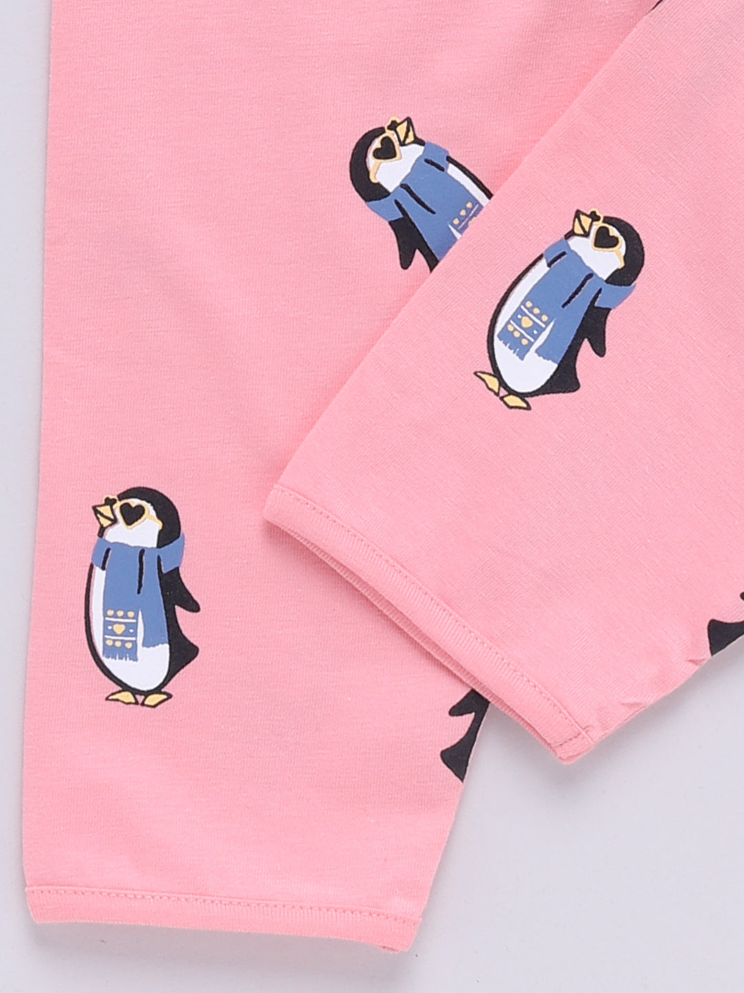 Pink Penguin Full sleeve Night Suit