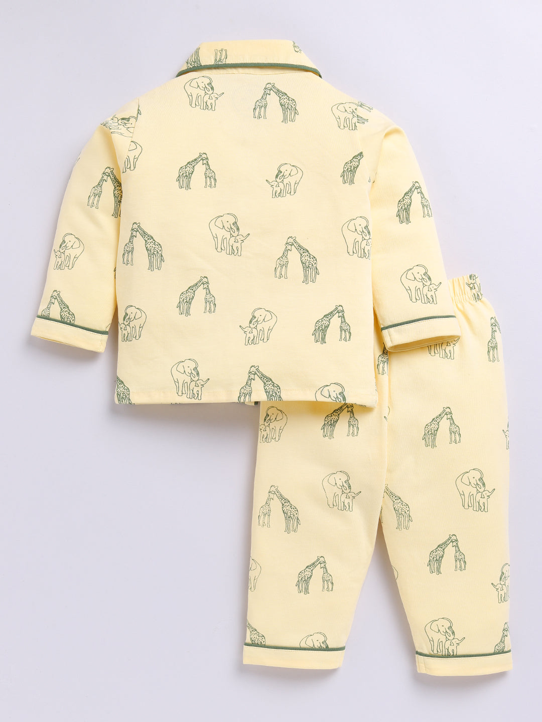 Yellow Animal Full Sleeve Night Suit