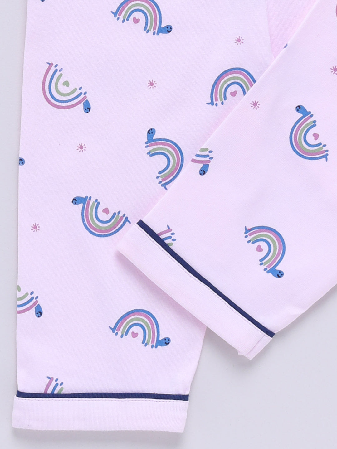 Pink Rainbow Full sleeve Night Suit