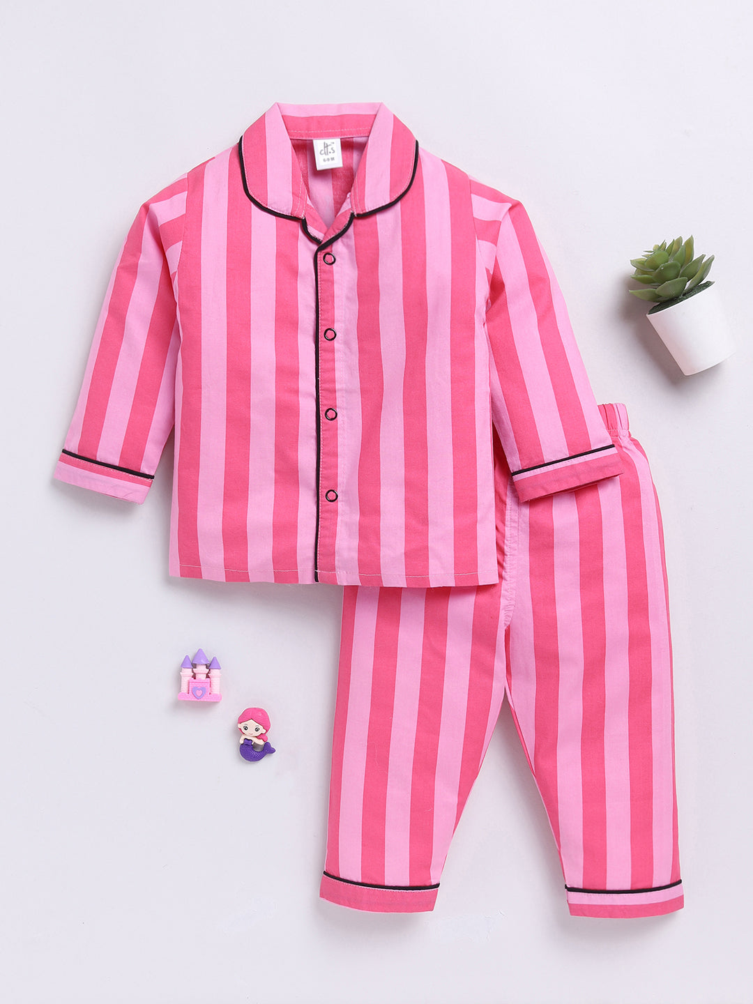 Pink "Papa's Princess" Full Sleeve Night Suit