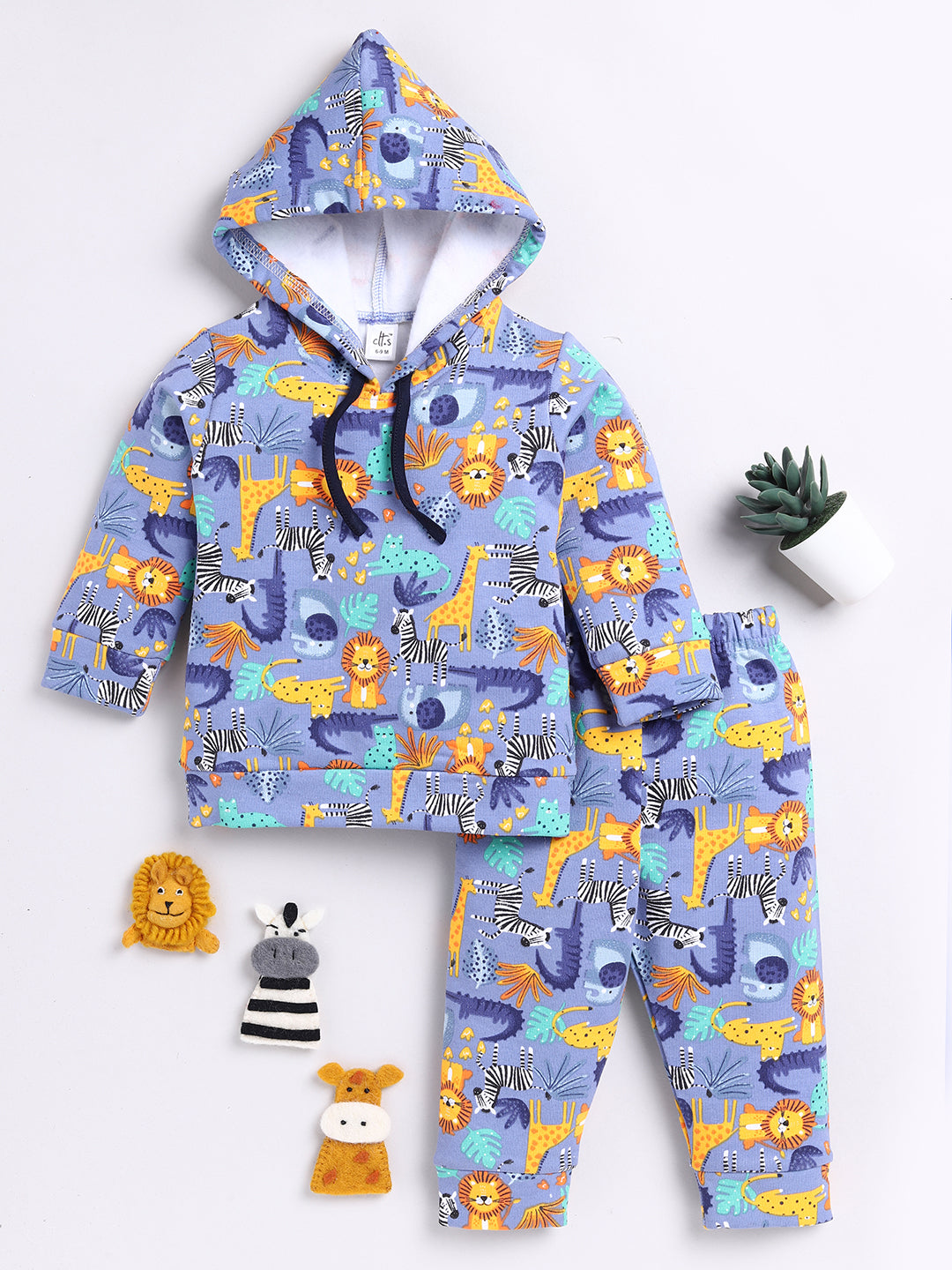 Blue Animal Kingdom Hoodie Set