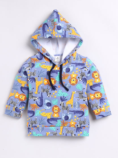 Blue Animal Kingdom Hoodie Set