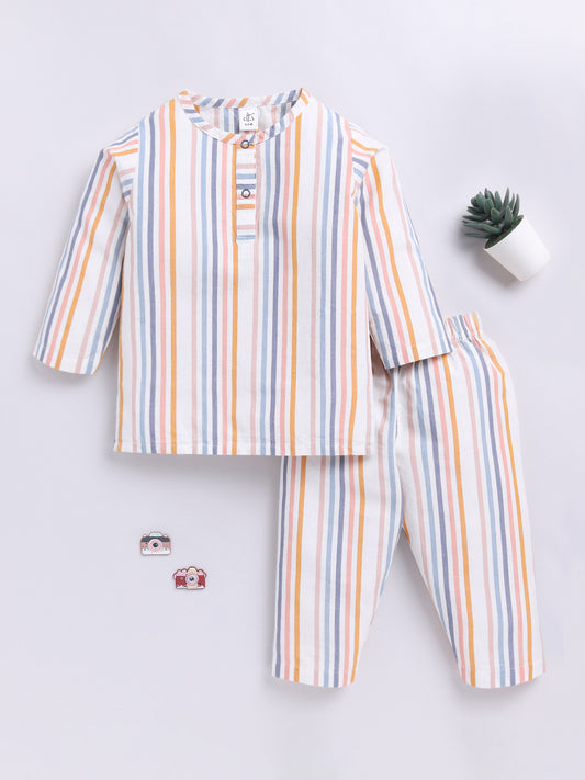 Multi Striped Kurta Pyjama