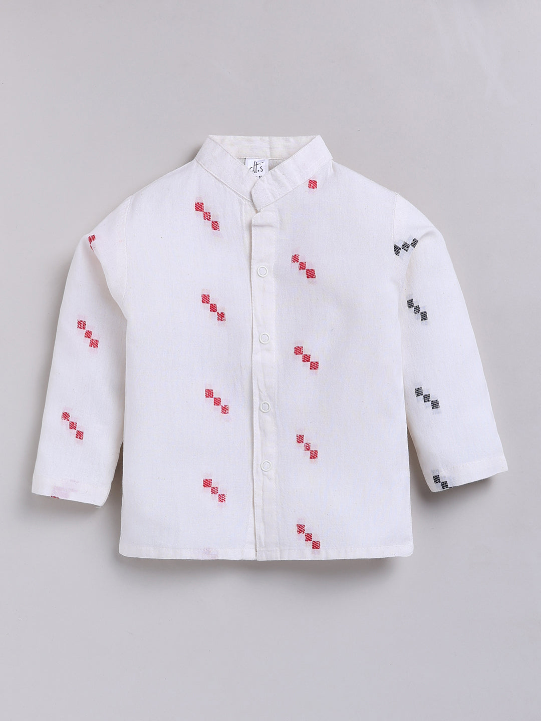 Off White Graphic Cotton Full Sleeves Night Suit