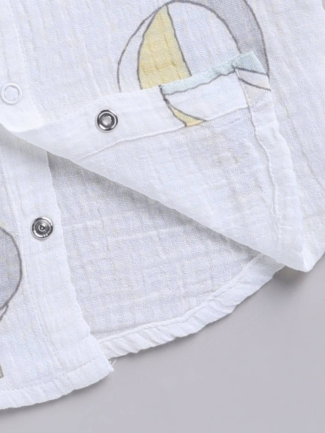White Hot Air Balloon Cotton Short Sleeves Co-ord Set