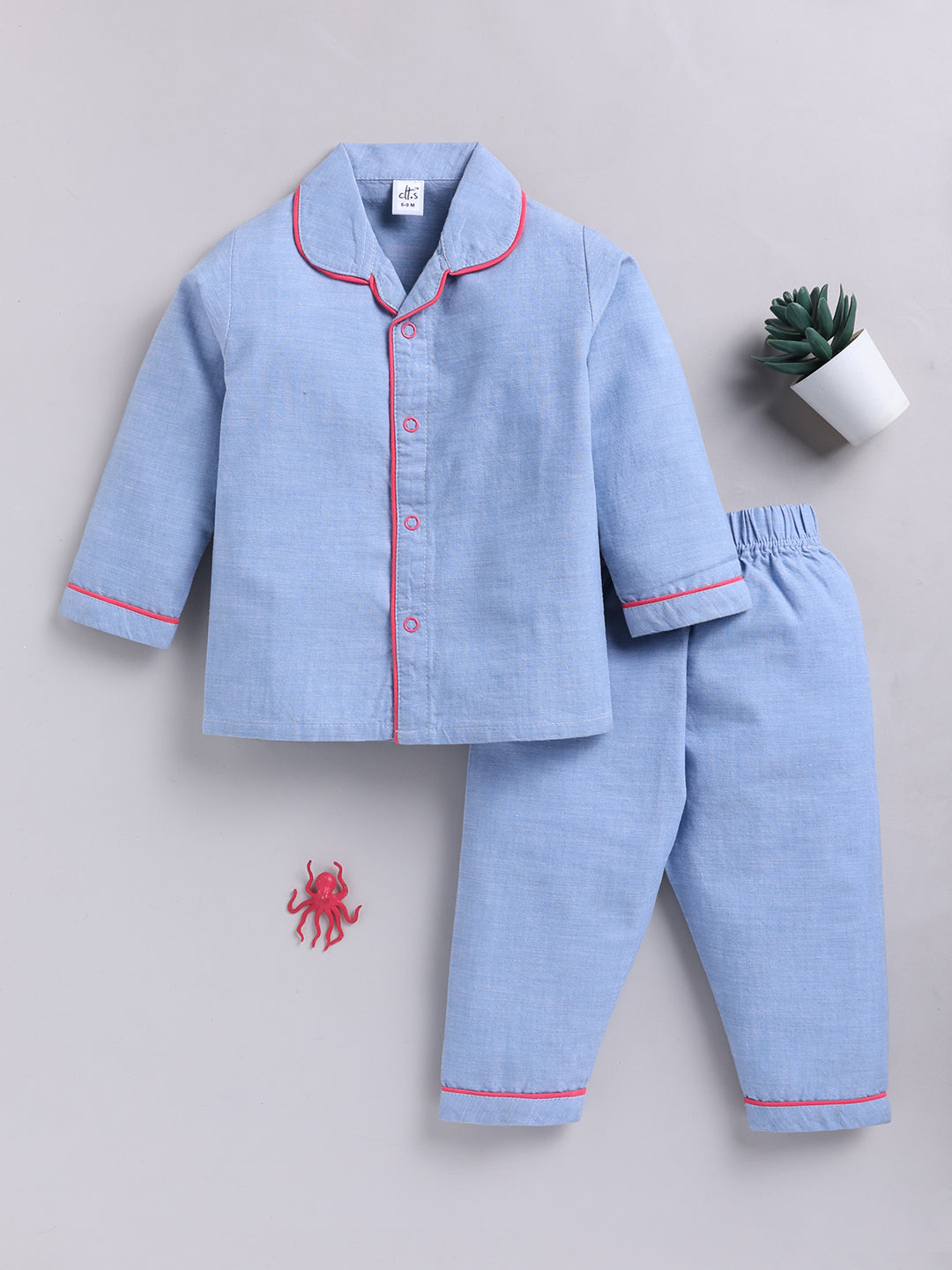 Mamagram Backprint Graphic Cotton Full Sleeves Night Suit