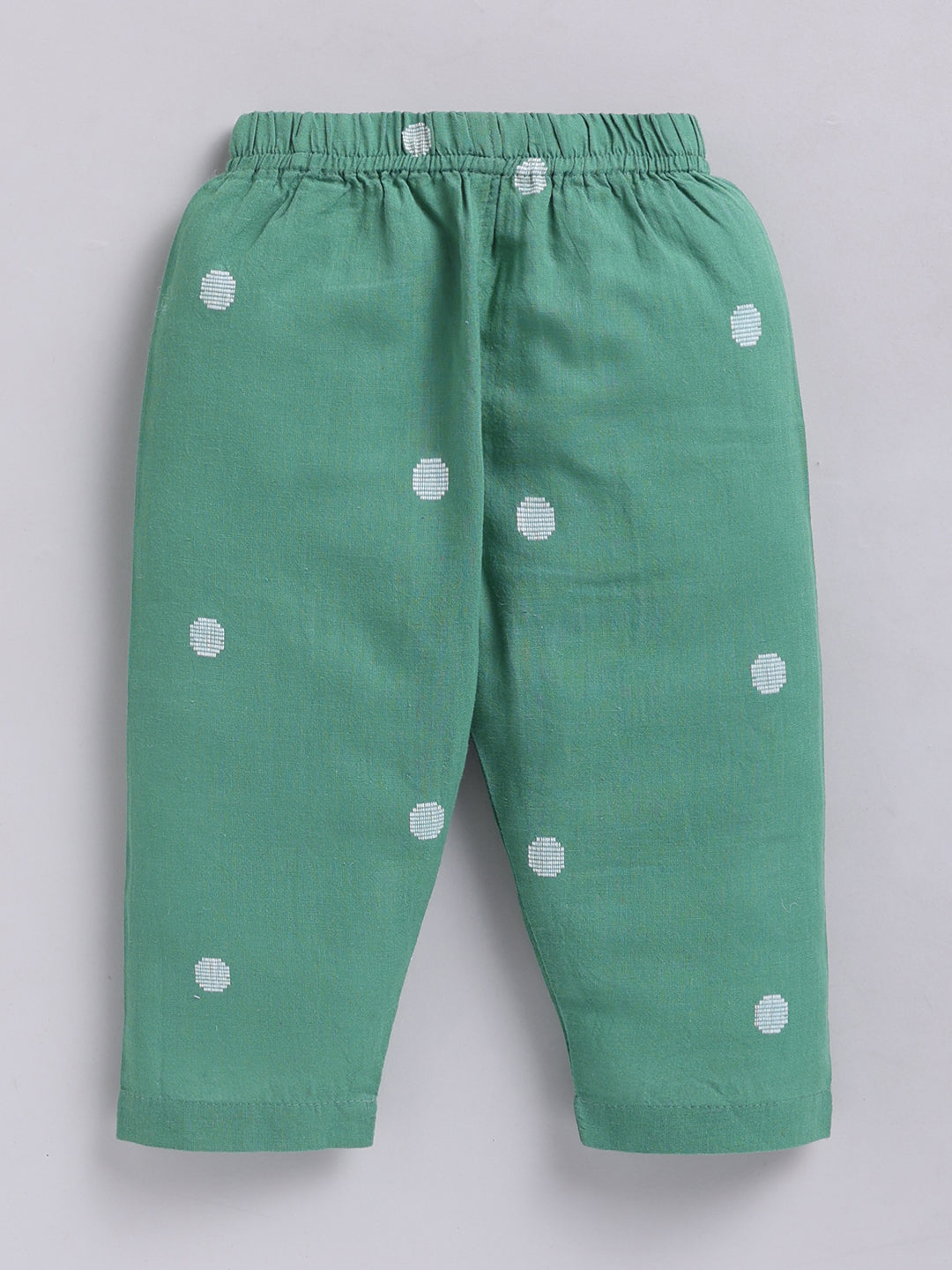 Green Floral Cotton Full Sleeves Night Suit