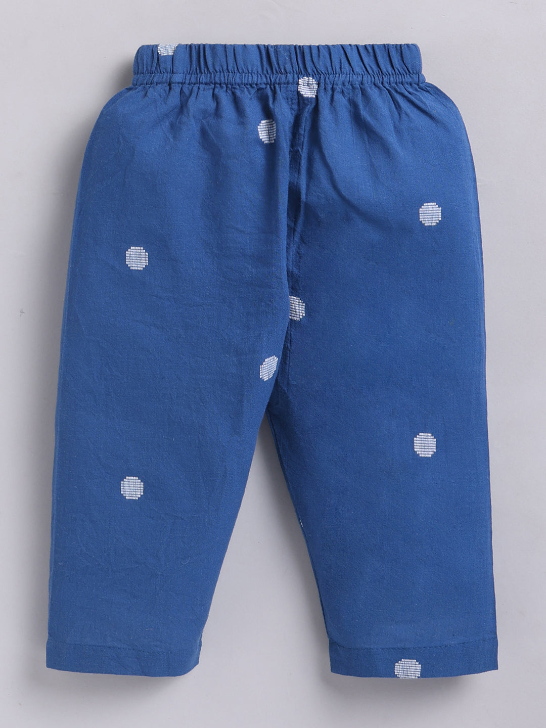 Blue Floral Cotton Full Sleeves Night Suit