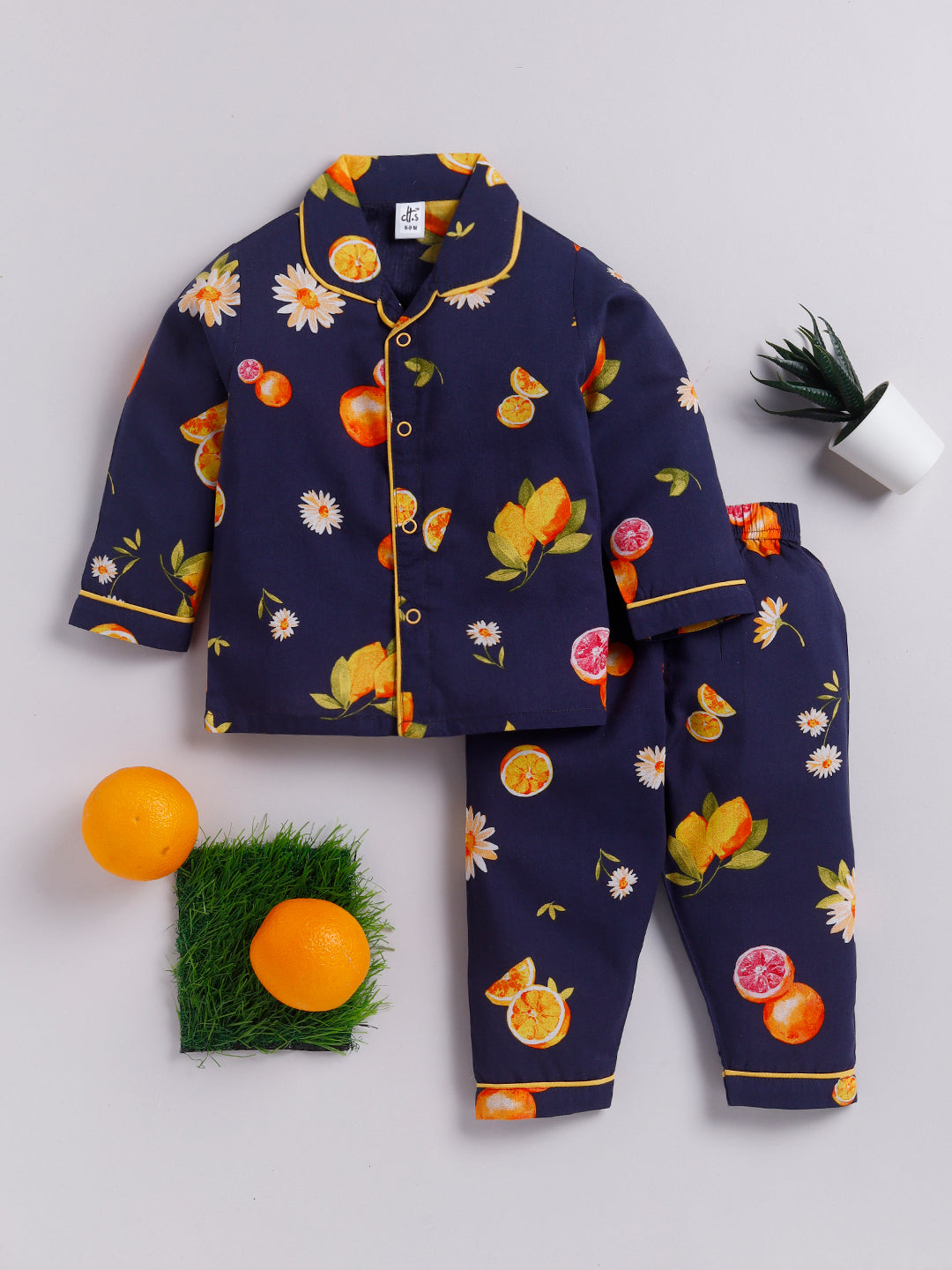 Blue Fruity Full Sleeve Night Suit