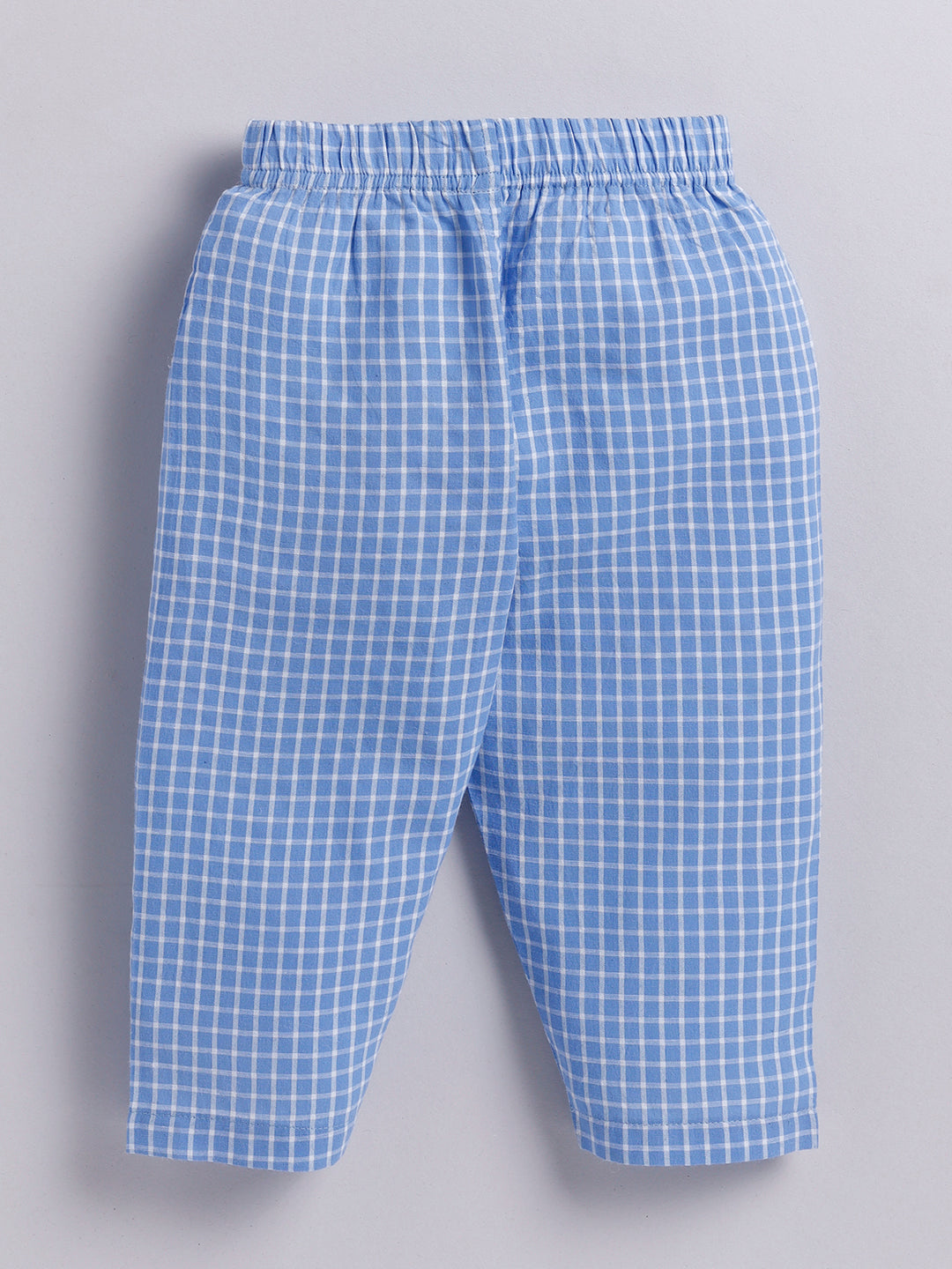 Blue Checked Kurta Pyjama