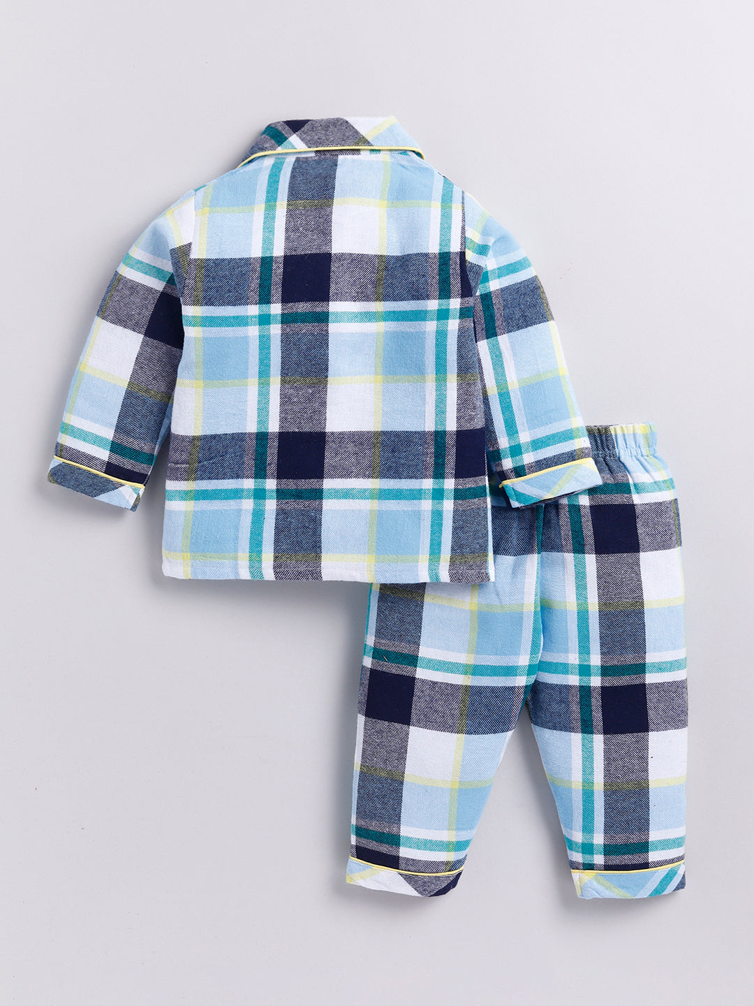 Blue Checked Full sleeve Night Suit