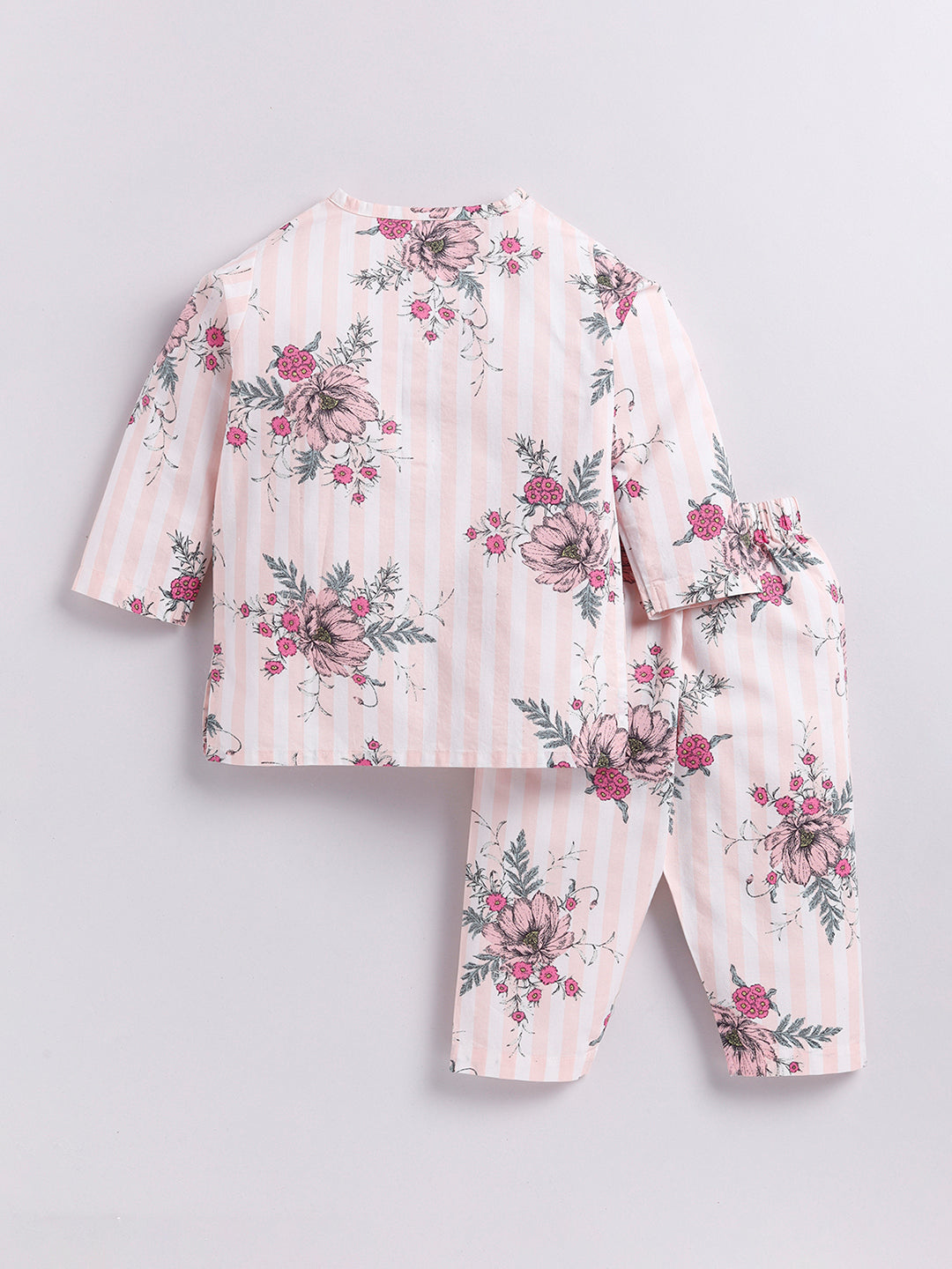 Pink Floral Kurta Pyjama