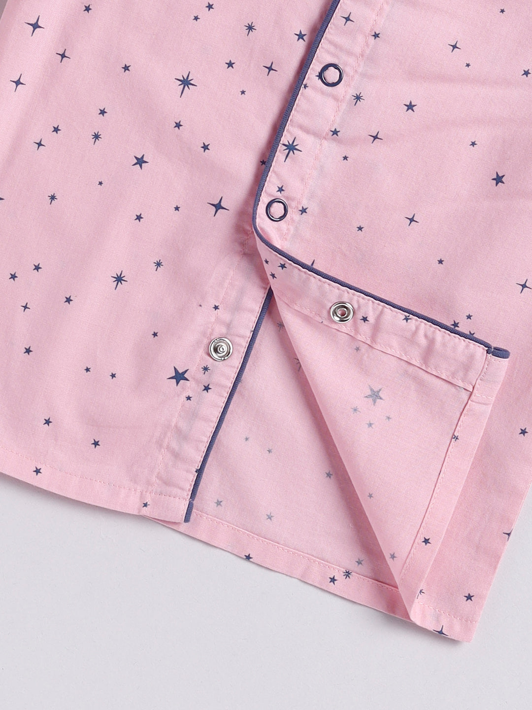 Pink Starry Full Sleeve Night Suit