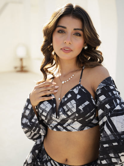 3 Pcs Black Geometric Holiday Set