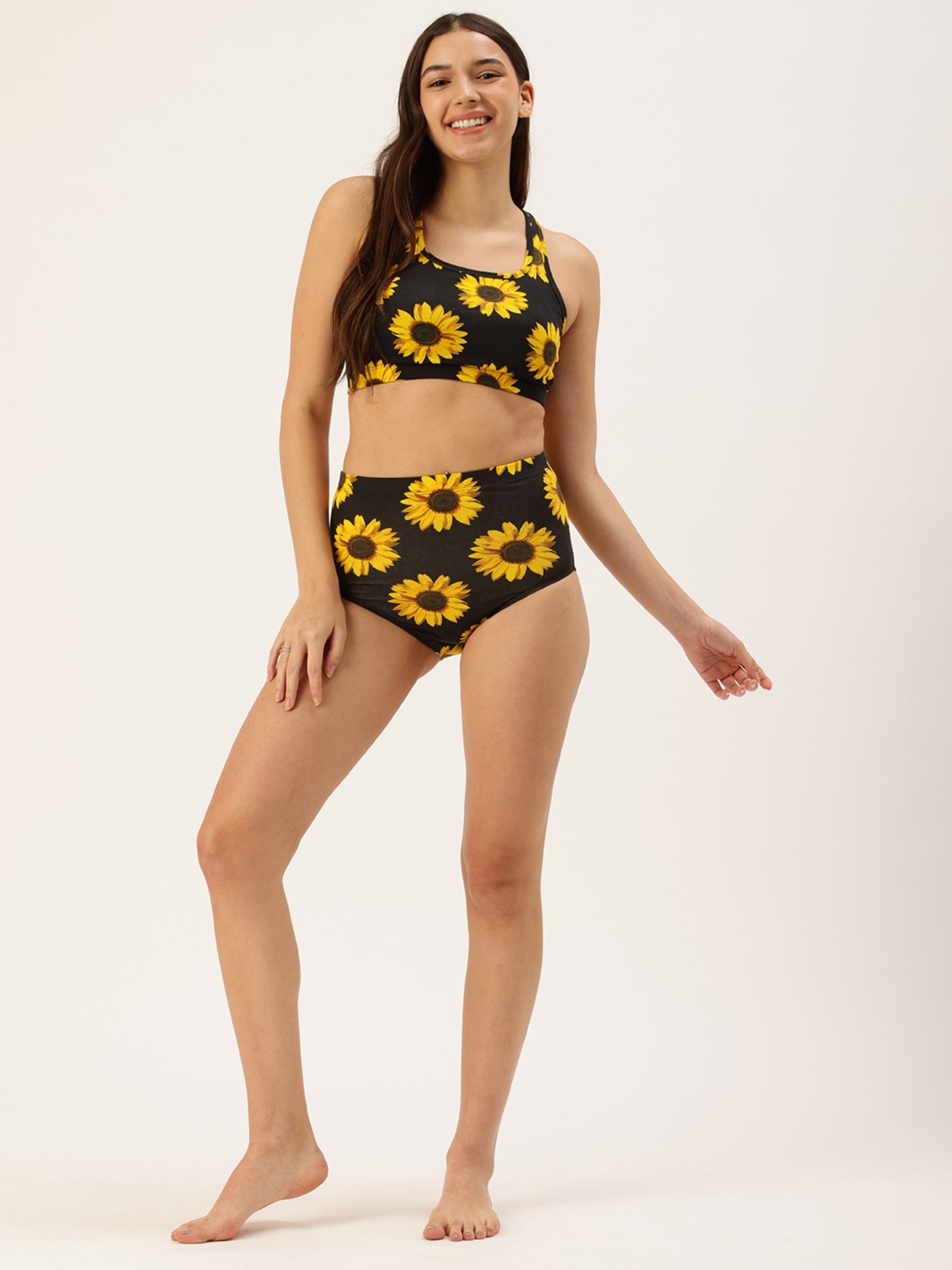 Black Sunflower Beach Set