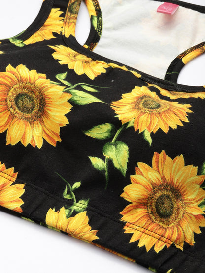 Black Sunflower Beach Set