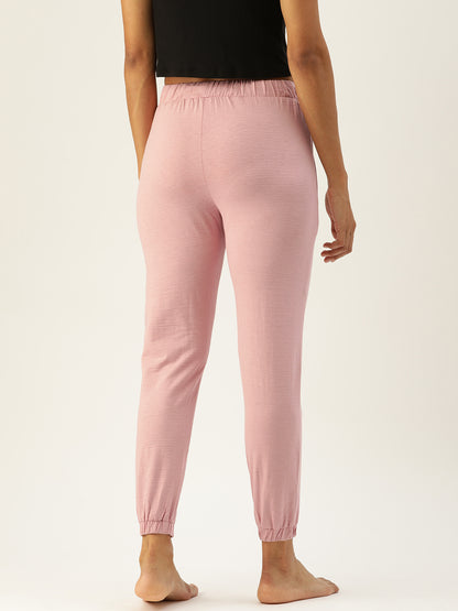 C976 Pink Women Solid Slim Fit Joggers - Clt.s