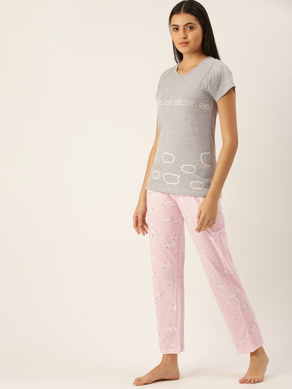 Women T-shirt & Pyjamas Nightsuit