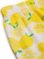 White & Yellow Pure Cotton Conversational Printed Cotton Shorts