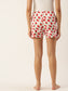 Women White & Red Strawberry Printed Cotton Shorts