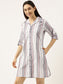 C1118 Grey Striped Sleep Shirt - Clt.s