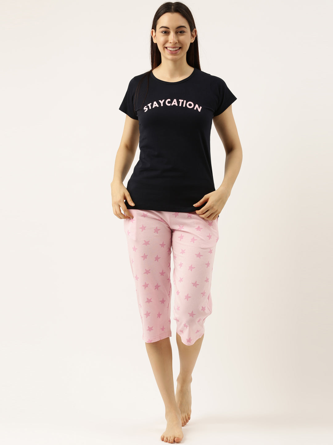 C1119 Women T-shirt & Capri - Clt.s