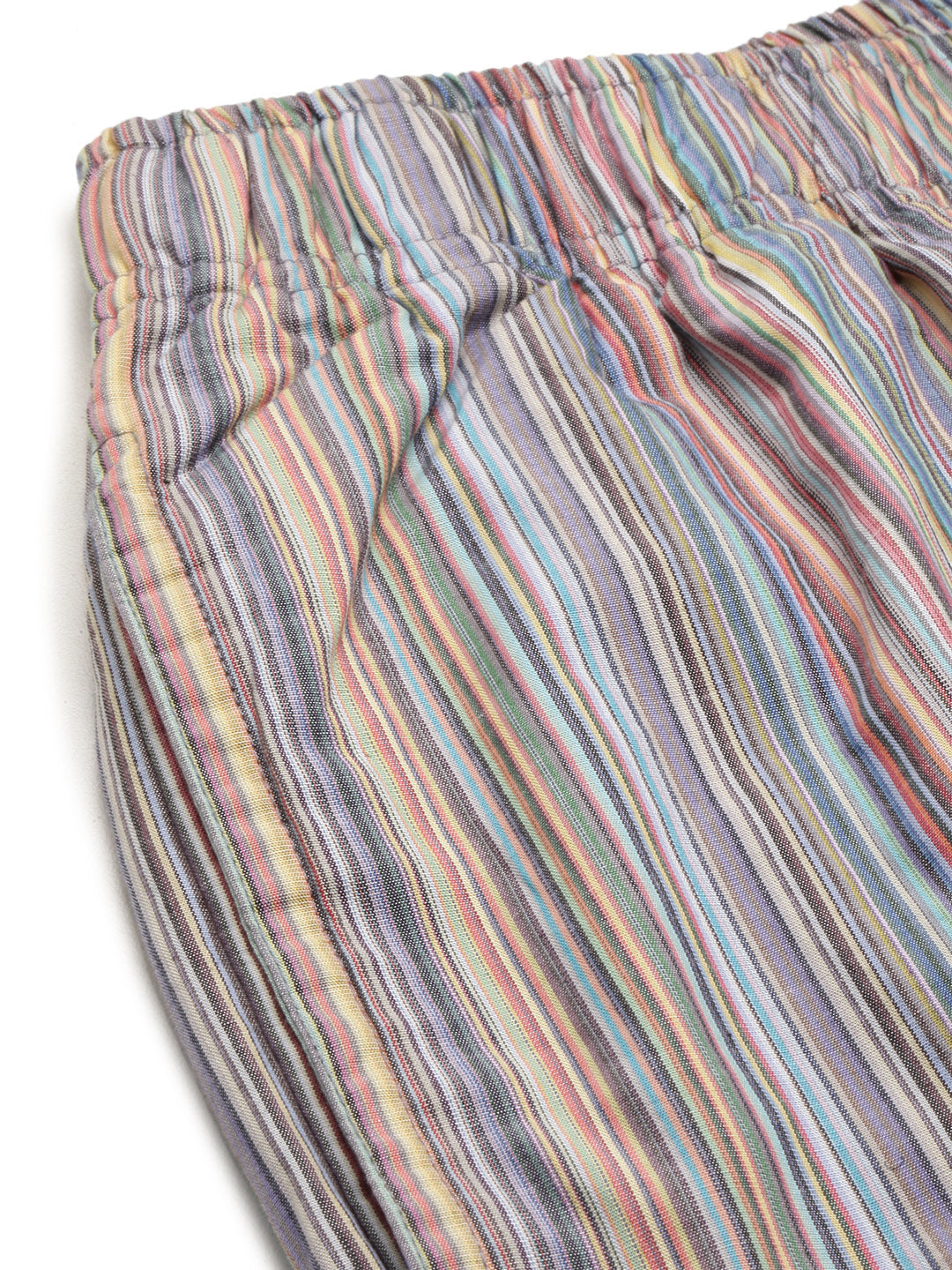 Multi Colored Striped Cotton Pyjamas