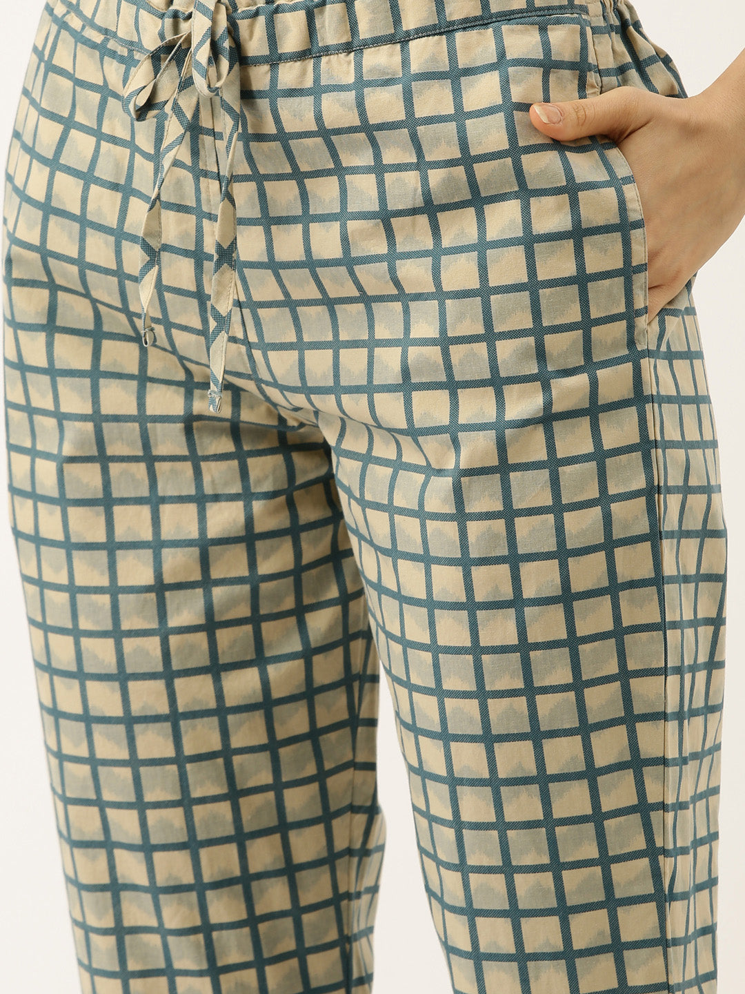 C1164 Blue Striped Kaftan & Pyjama - Clt.s
