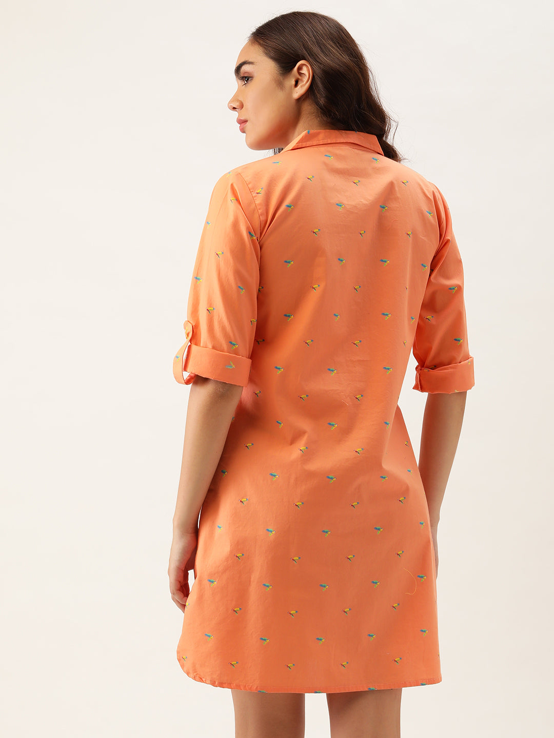 Women Orange Sleep Shirt