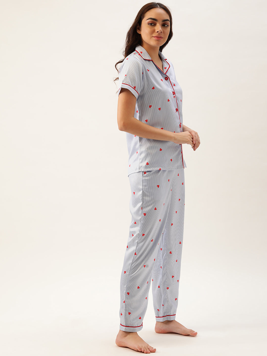 Women Button Up Nightsuit