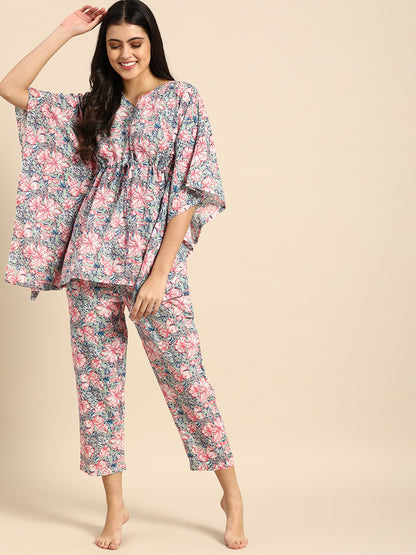 Holiday Mood Kaftan & Pyjama Set